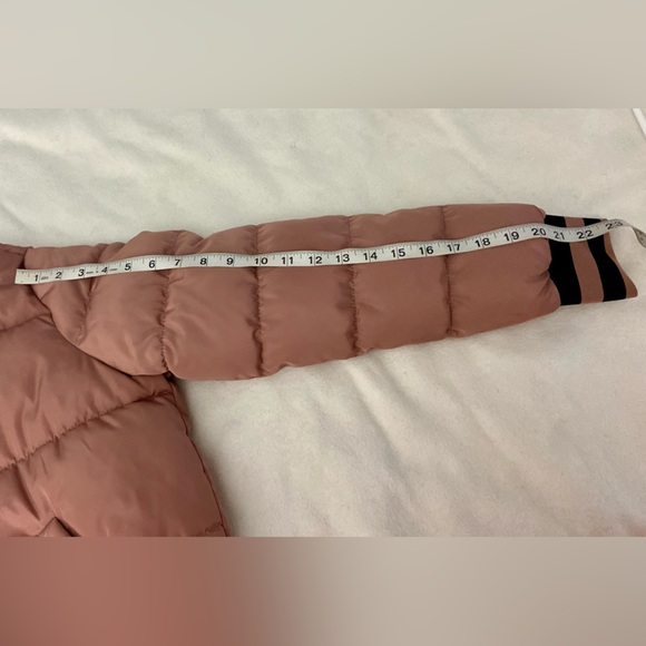 Fashion Nova Pink Puffer Jacket Womens Medium Quilted Snap Front Ribbed Hem - Picture 3 of 11